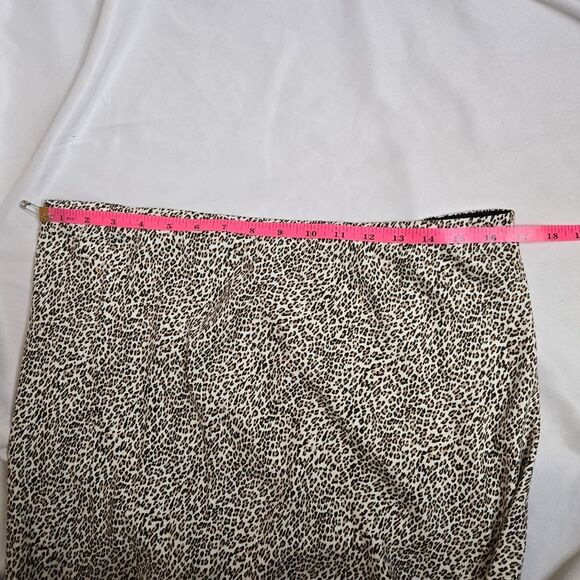 JENNI KAYNE leopard animal print midi slip skirt XL - Picture 6 of 10